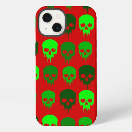 Etui iPhone 13 crâne squelette de Noël gothique (Verso)
