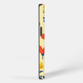 Etui iPhone 13 Crayon et fleurs de papillon (Côté droit)