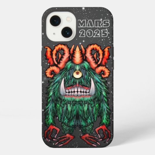 Etui iPhone 13 Créature cyclope de Mars Alien (Verso)