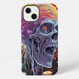 Etui iPhone 13 Créature de Crâne de Zombie Art d'Horreur Sci-fi