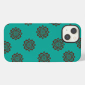 Etui iPhone 13 "Crimson Scrolls - Bold Elegance" (Verso Horizontal)