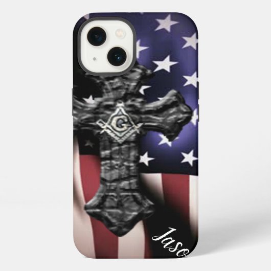 Etui iPhone 13 Croix masonique (Verso)
