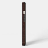 Etui iPhone 13 Cuir Brown foncé (Côté gauche)