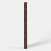Etui iPhone 13 Cuir Texturé Marron (Côté droit)