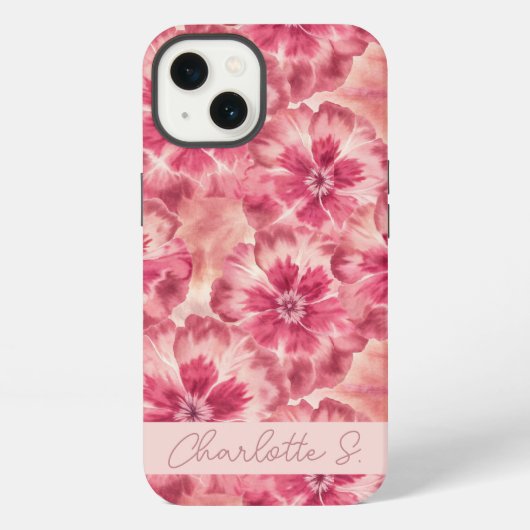Etui iPhone 13 Custom Pink Floral Coquette (Verso)