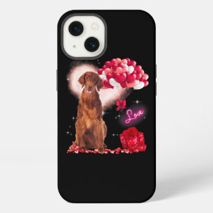 Etui iPhone 13 Cute Ballon en forme de Coeur de Setter Irlandais