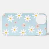 Etui iPhone 13 Cute Modern Daisy Fleur de lys Rustique transparen (Verso Horizontal)