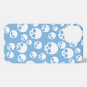 Etui iPhone 13 Dainty Blue Random Skuls Motif (Verso Horizontal)
