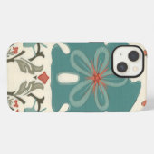 Etui iPhone 13 Damassé côtier II (Verso Horizontal)