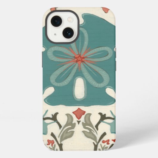 Etui iPhone 13 Damassé côtier II (Verso)