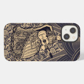 Etui iPhone 13 Dame avec guitare (Verso Horizontal)
