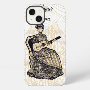 Etui iPhone 13 dame avec guitare