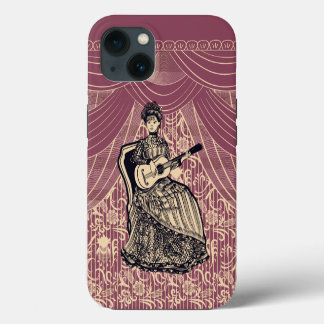 Etui iPhone 13 Dame avec guitare