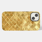Etui iPhone 13 Damier Doré d'Automne (Verso Horizontal)