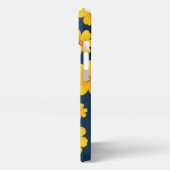 Etui iPhone 13 Dark Background Yellow Floral (Côté gauche)