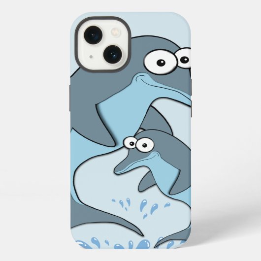 Etui iPhone 13 Dauphins (Verso)