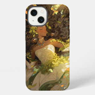 Etui iPhone 13 Déesse de la Nature Art Fantastique Afro-Américain