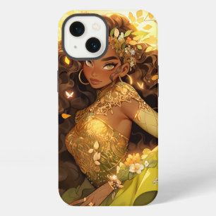 Etui iPhone 13 Déesse de la Nature Art Fantastique Afro-Américain