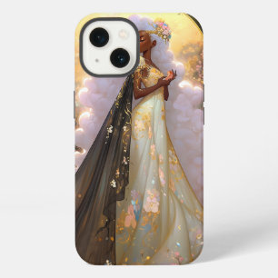 Etui iPhone 13 Déesse de la nature Art fantastique afro-américain