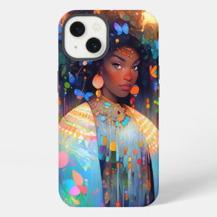 Etui iPhone 13 Déesse de la Nature Art Fantastique Afro-Américain