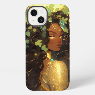Etui iPhone 13 Déesse de la Nature Art Fantastique Afro-Américain