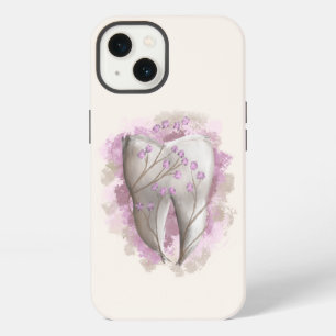 Etui iPhone 13 Dent & Fleurs, peinture surréaliste. Art dentaire