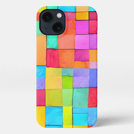 Etui iPhone 13 Design de papier tissé couleur art Abstrait  (Verso)