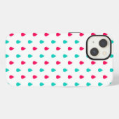 Etui iPhone 13 Design rouge blanc et bleu Raindrop (Verso Horizontal)