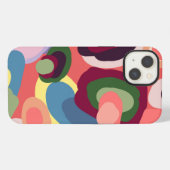 Etui iPhone 13 Dessin géométrique coloré (Verso Horizontal)