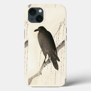 Etui iPhone 13 Dessin japonais d'un corbeau