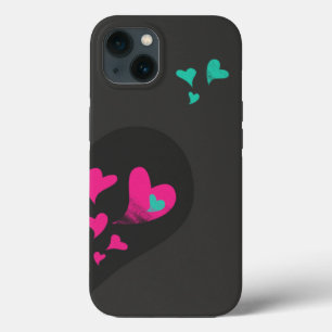 Etui iPhone 13 Deux moitiés font un cœur de couple assorti