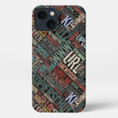 Etui iPhone 13 Dictionnaire d'ordinateur en couleurs (Verso)