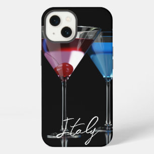 Etui iPhone 13 Différents cocktails dans des lunettes à martini n