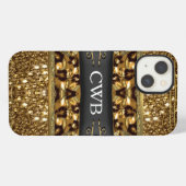 Etui iPhone 13 Digloos Guépard Monogramme (Verso Horizontal)