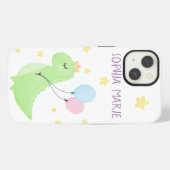 Etui iPhone 13 Dinosaure avec Ballons (Verso Horizontal)