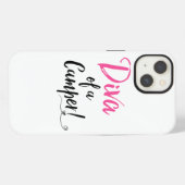 Etui iPhone 13 "Diva d'un campeur!" (Verso Horizontal)