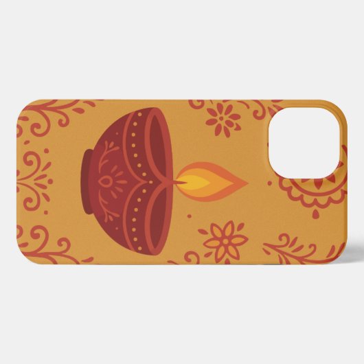 Etui iPhone 13 Diwali Glow - Festive phone case (Verso Horizontal)