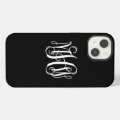 Etui iPhone 13 DIY BG 3 Initiales Entrelacées Police de Monogram (Verso Horizontal)