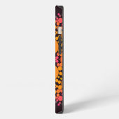 Etui iPhone 13 Dot Mandala Fleur orange et rose (Côté gauche)