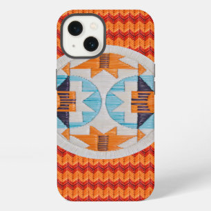 Etui iPhone 13 Double Rainbow2 et Chevron Orange