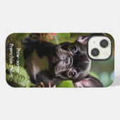 Etui iPhone 13 🐶💛Douce chiot Frenchie dans une jungle (Verso Horizontal)