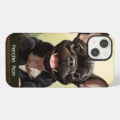 Etui iPhone 13 😍Douce Frenchie chiot dans une forêt (Verso Horizontal)