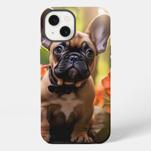 Etui iPhone 13 🐶💗Douce Frenchie chiot dans une jungle (Verso)