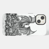 Etui iPhone 13 Dragon avec Zombie (Verso Horizontal)