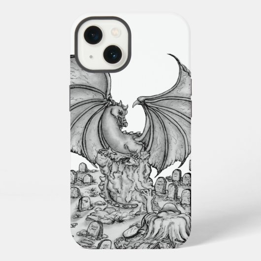 Etui iPhone 13 Dragon avec Zombie (Verso)