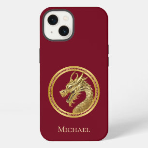 Etui iPhone 13 Dragon d'Or Personnalisé-