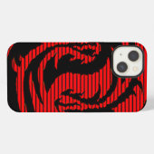 Etui iPhone 13 Dragon rouge (Verso Horizontal)