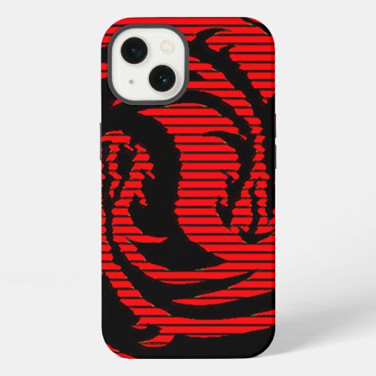 Etui iPhone 13 Dragon rouge (Verso)