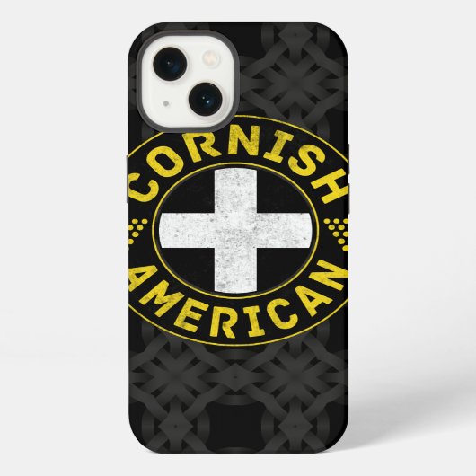 Etui iPhone 13 Drapeau Américain Cornique (Verso)