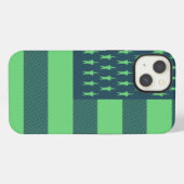 Etui iPhone 13 Drapeau américain rétro (Verso Horizontal)